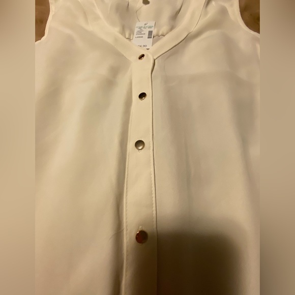 Maurices Madison Solid Button Down Tank Top BNWT large - Picture 5 of 11